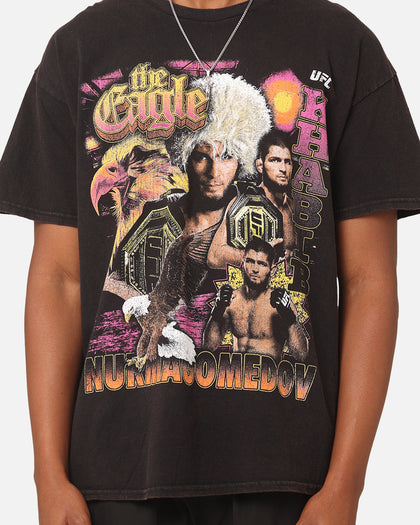 UFC By Goat Crew Khabib Nurmagomedov The Eagle Vintage T-Shirt Black Wash