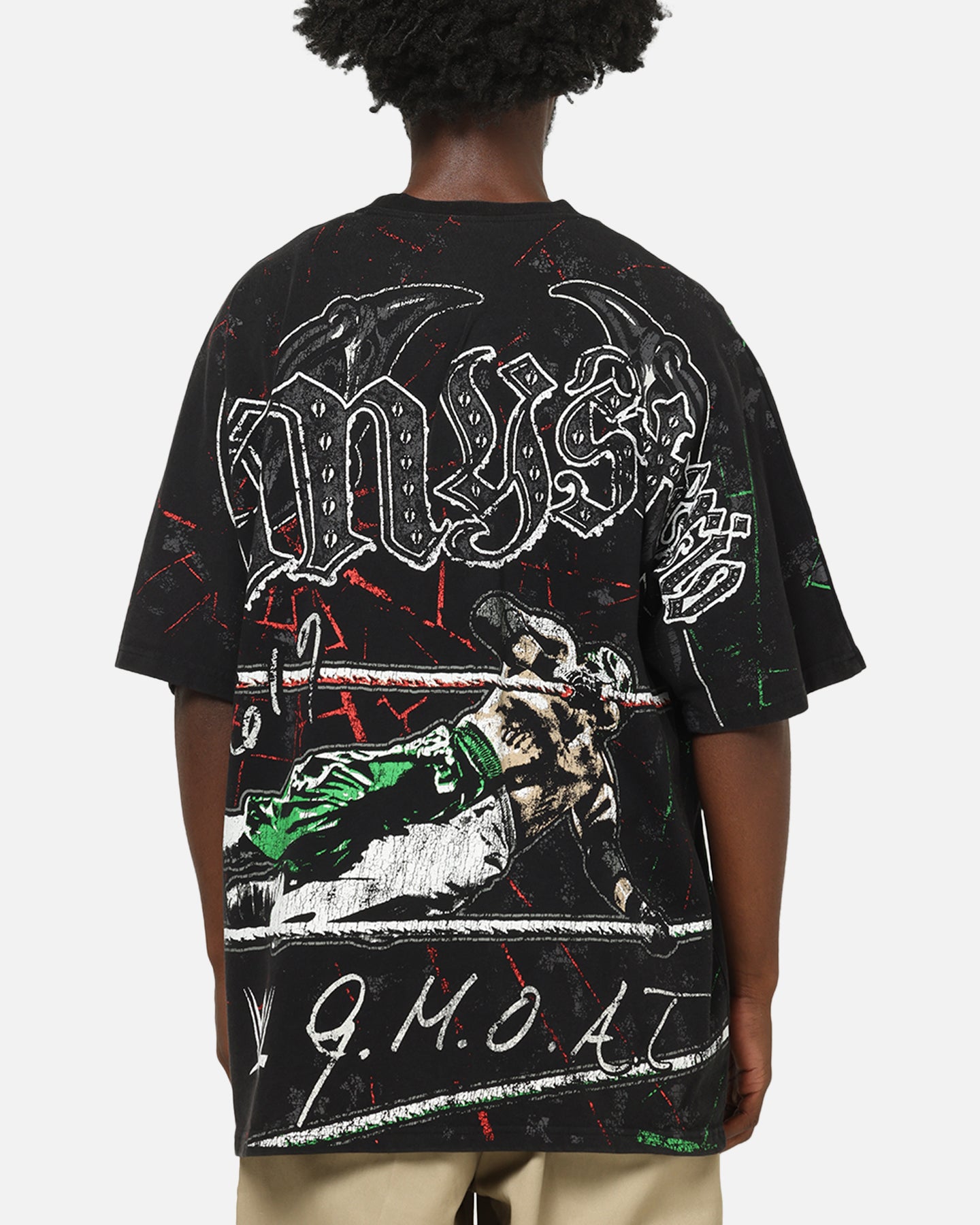 73Studio X WWE 619 All Over Print T-Shirt Black Wash | Culture