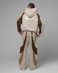 Loiter Hybrid Tek Zip Hoodie Stone