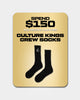 Culture Kings CK NFS Crew Socks Black/White