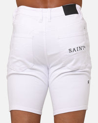 Saint Morta Dynasty Thrash V2 Denim Shorts White