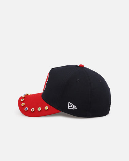 New Era Boston Red Sox 'Visor Embellishment' 9FORTY A-Frame Snapback Official Team Colors