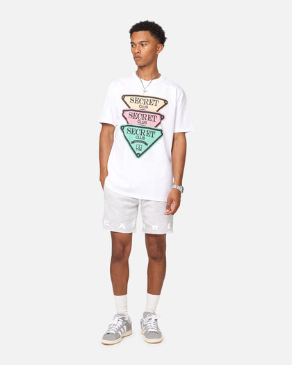 Secret Club Stacked Badge T-Shirt White