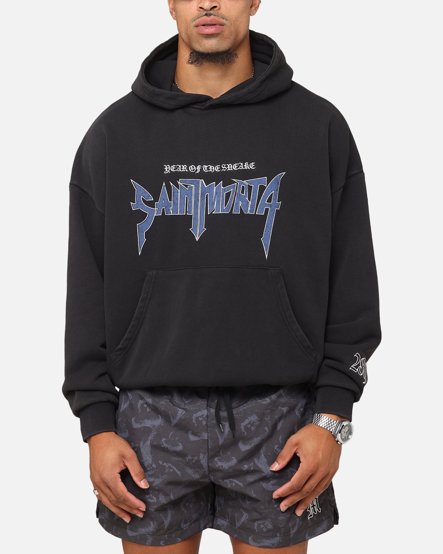 Saint Morta Year Of The Snake Hoodie Vintage Black | Culture Kings US