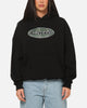 Carre Plaid Oval Hoodie Solid Black