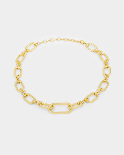 Raising Hell Women's Thick Link Necklace Gold