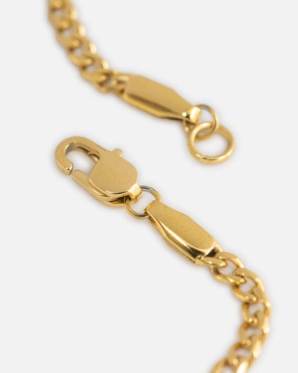 Saint Morta 2.7mm Diamond Curb Chain Gold
