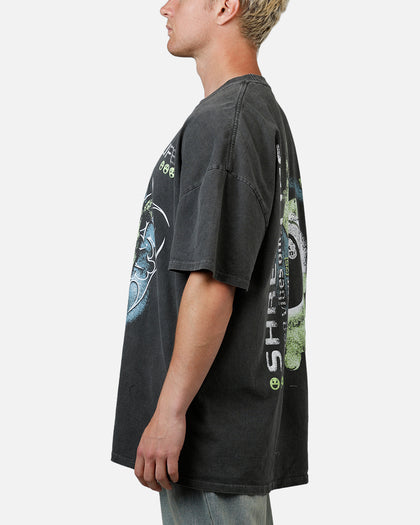 73Studio X Shrek Rave Vintage T-Shirt Black Wash