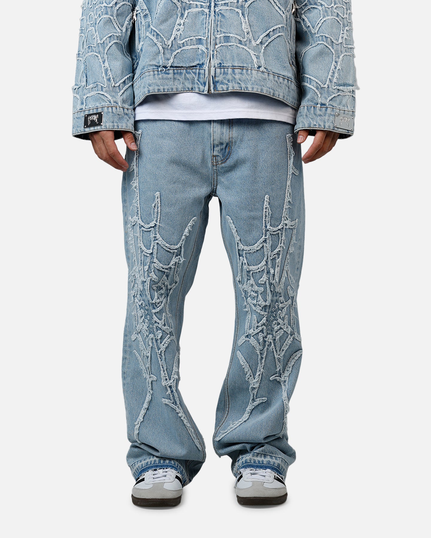 Revenge Spider Web Denim Pants Blue | Culture Kings US