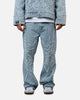 Revenge Spider Web Denim Pants Blue