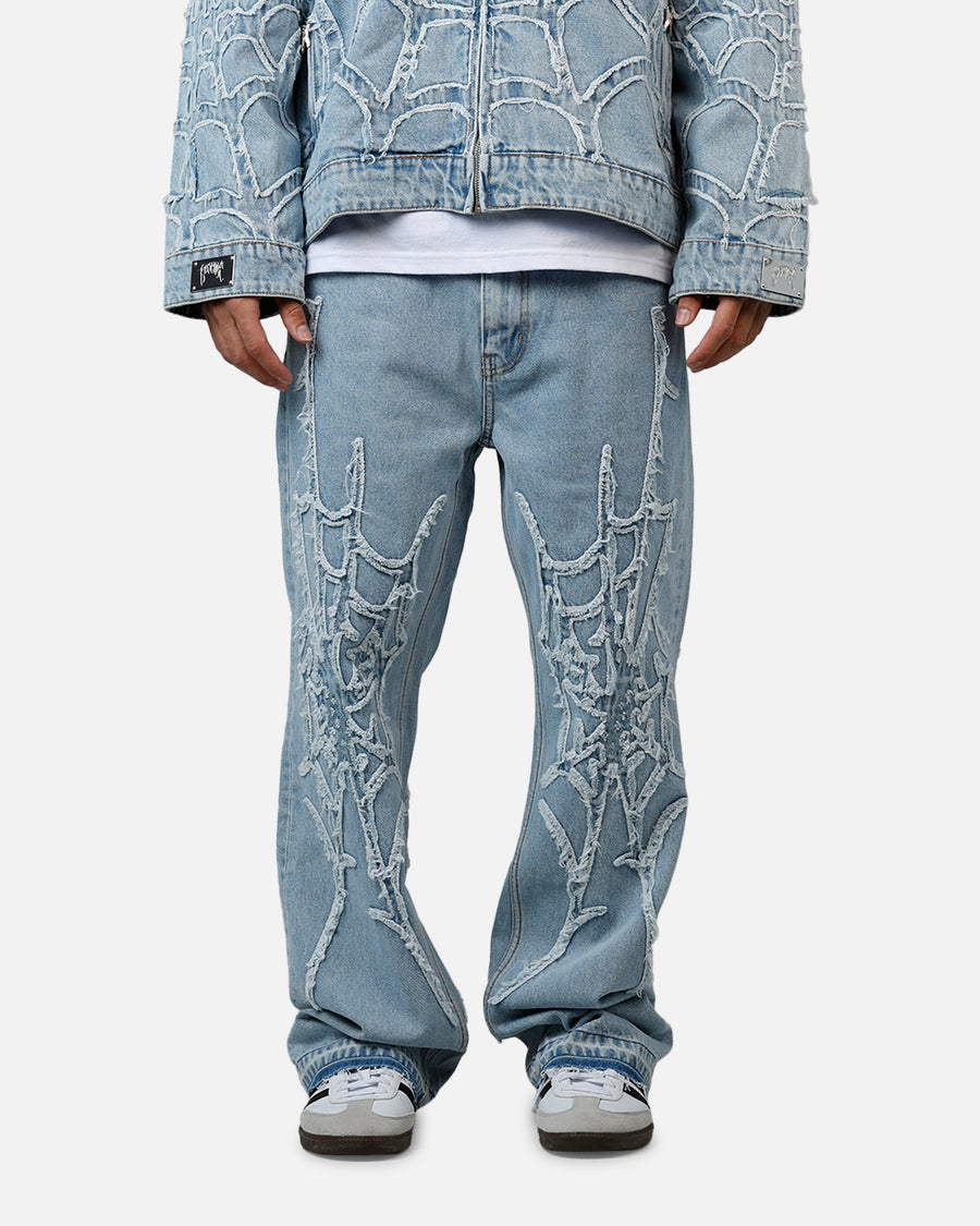 Revenge Spider Web Denim Pants Blue | Culture Kings US