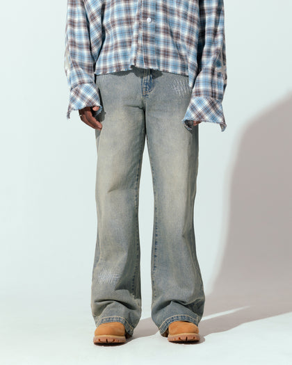 Loiter 444 Bootcut Jeans Washed Blue