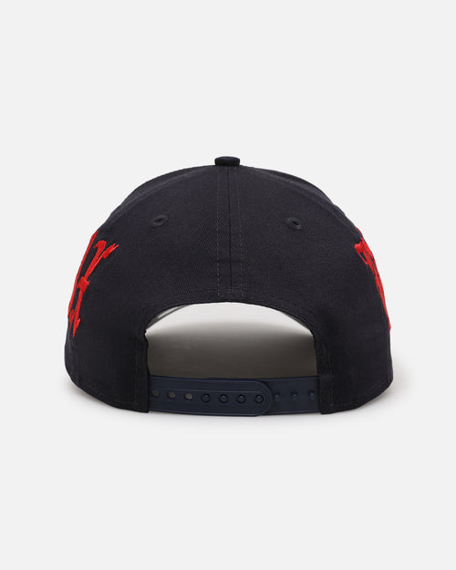 New Era Boston Red Sox 'Gothic Script' 9FORTY A-Frame Snapback Scarlet/Navy