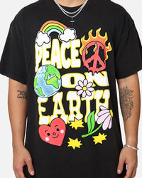 Goat Crew Peace On Earth T-Shirt Black