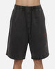 Saint Morta Graves Baggy Walk Shorts Black Shadow