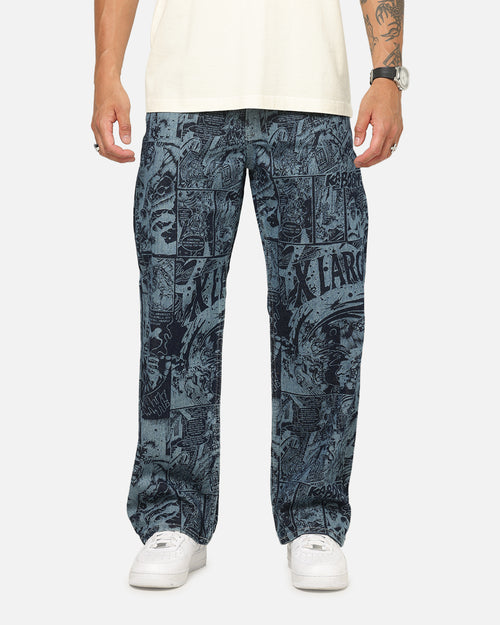X-Large Comic Denim Pants Indigo