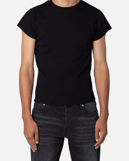 MNML Fitted Rib T-Shirt Black