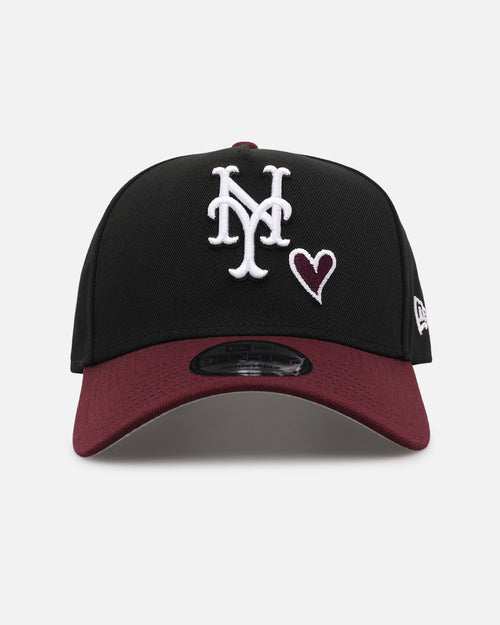 New Era New York Mets 'Burgundy Hearts' 9FORTY A-Frame Snapback Black/Maroon