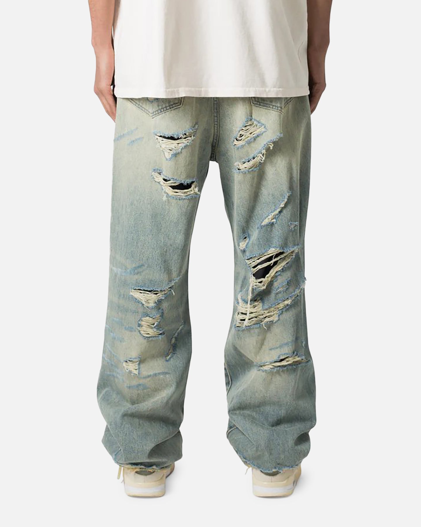 MNML Ultra Baggy Distressed Jeans Vintage Blue | Culture Kings US