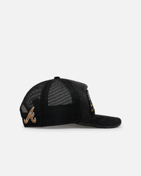 New Era Atlanta Braves 'Washed Cord Racer' Corduroy Golfer Trucker Snapback Washed Black