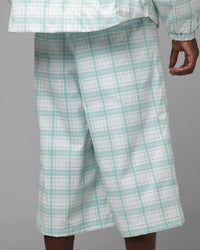 Loiter Ultra Hybrid Shorts Green Plaid