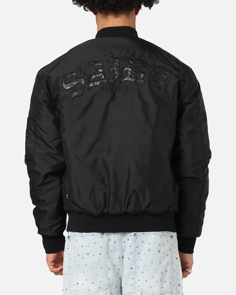 Saint Morta Gothic Noir Bomber Jacket Black | Culture Kings US