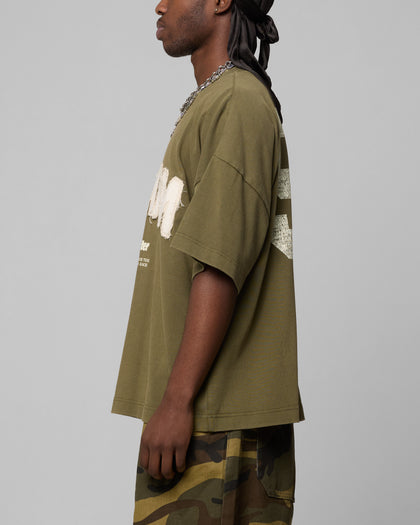 Loiter Human Box T-Shirt Vintage Khaki