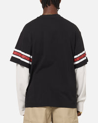 Mitchell & Ness Kansas City Chiefs Waffle Mock Layer Long Sleeve T-Shirt Black