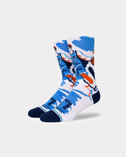 Stance X NBA Dallas Mavericks Luka Dončić Paint Luka Crewcut Socks White