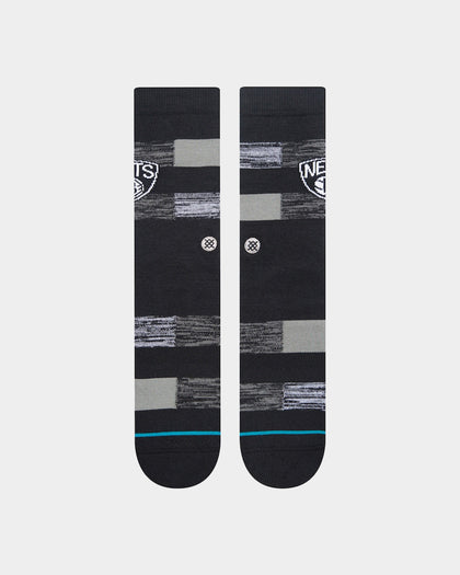 Stance X NBA Brooklyn Nets Cryptic Crewcut Socks Black