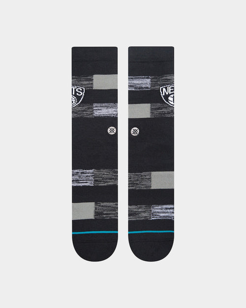 Stance X NBA Brooklyn Nets Cryptic Crewcut Socks Black