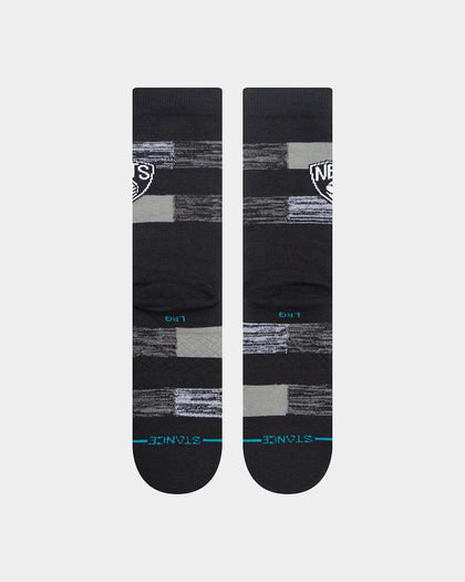 Stance X NBA Brooklyn Nets Cryptic Crewcut Socks Black