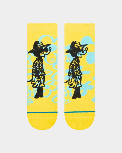 Stance X Russ Kids' Surf Check By Russ Socks Yellow