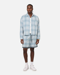 XXIII Plaid Long Sleeve Overshirt Blue