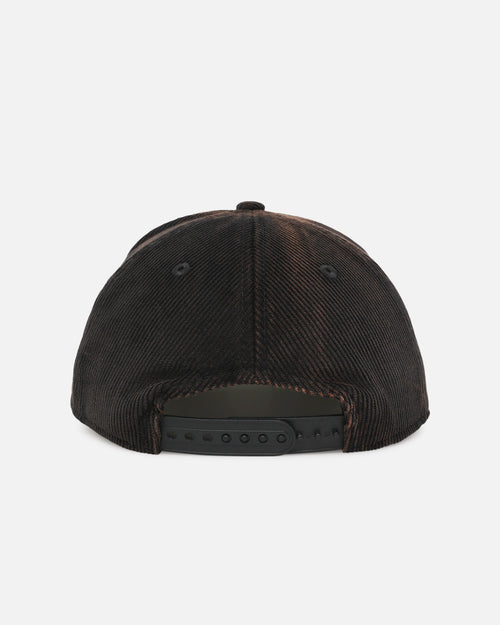 New Era Gold Coast Titans 'NRL Golfer Washed Black' Pre-Curved Corduroy Golfer Snapback Washed Black