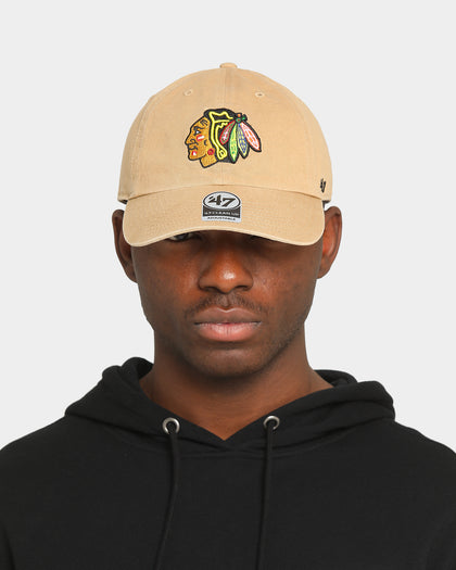 47 Brand Blackhawks Clean Up Strapback Khaki