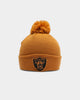 New Era Oakland Raiders Pom Knit Beanie Wheat