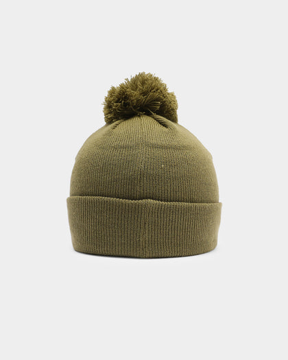 New Era Raiders Pom Knit Beanie Olive/Black