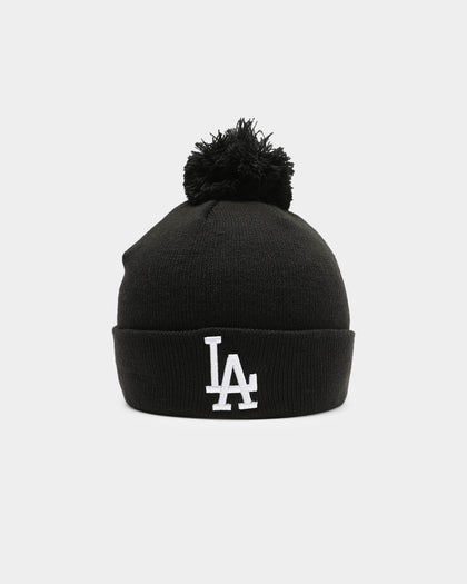 New Era Los Angeles Dodgers Pom Knit Beanie Black/White