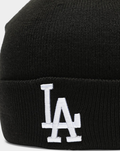 New Era Los Angeles Dodgers Pom Knit Beanie Black/White