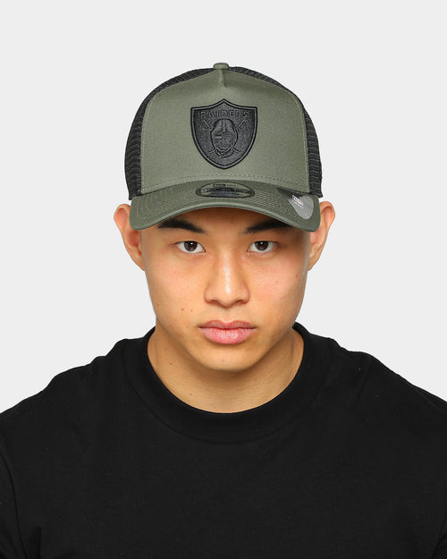 New Era Las Vegas Raiders 9FORTY A-Frame Trucker Snapback Olive/Black