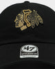 47 Brand Chicago Blackhawks Clean Up Stapback Black/Gold