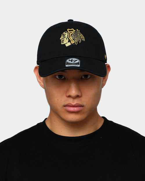 47 Brand Chicago Blackhawks Clean Up Stapback Black/Gold