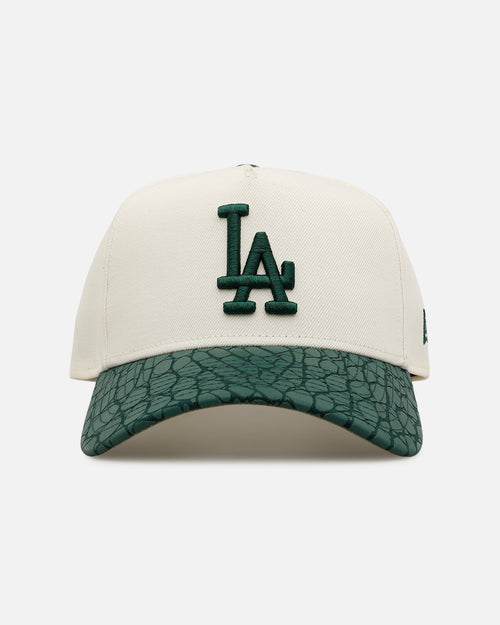 New Era Los Angeles Dodgers 'Croc Skin 2.0' 9FORTY A-Frame Snapback Chrome/Dark Green