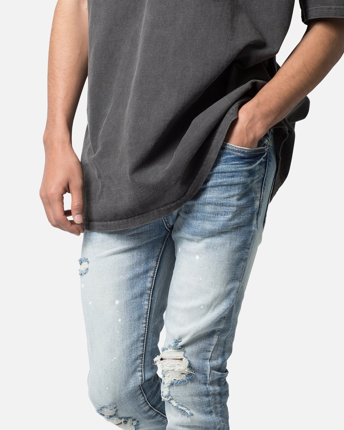 MNML X598 Pond Skinny Flare Denim Jeans Blue | Culture Kings US