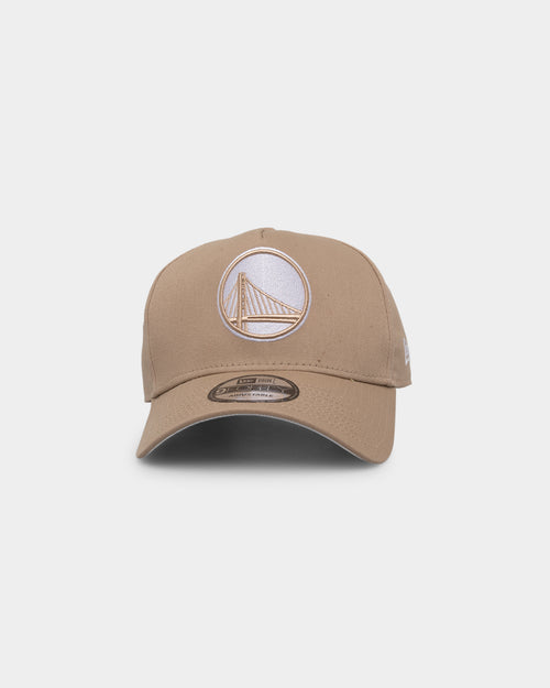 New Era Golden State Warriors 9FORTY A-Frame Seasonal Snapback Moss Tumbleweed/White