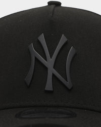 New Era New York Yankees 'Metal Badge' 9FORTY A-Frame Snapback Black/Black
