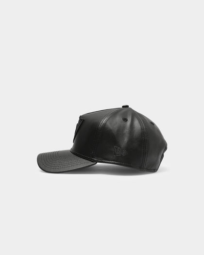 New Era Raiders Vegan Leather 9FORTY A-Frame Snapback Black