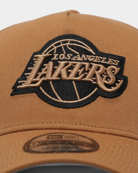 New Era Los Angeles Lakers 9FORTY A-Frame Snapback Wheat/Black