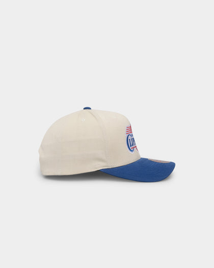Mitchell & Ness Los Angeles Clippers Pro Crown Snapback Off White/Royal